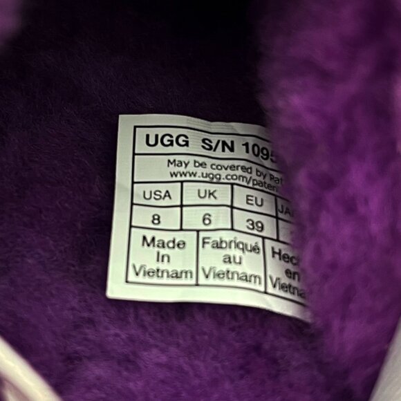 UGG BERRYLICIOUS FLUFF YEAH SLIDE SHEEPSKIN SLIPPERS Purple 1095119 Womens 8 - Picture 4 of 5